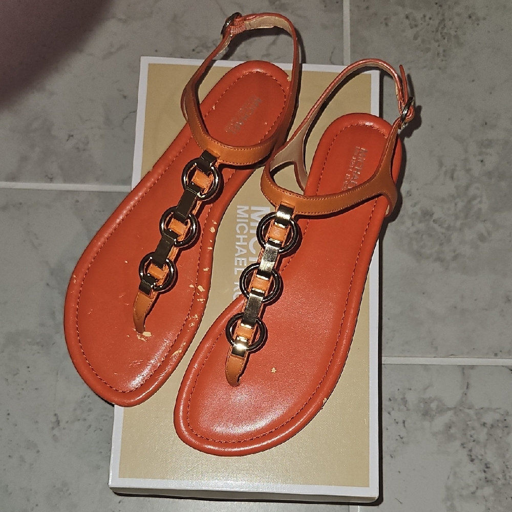 Michael Kors Tangerine Chain Sandals